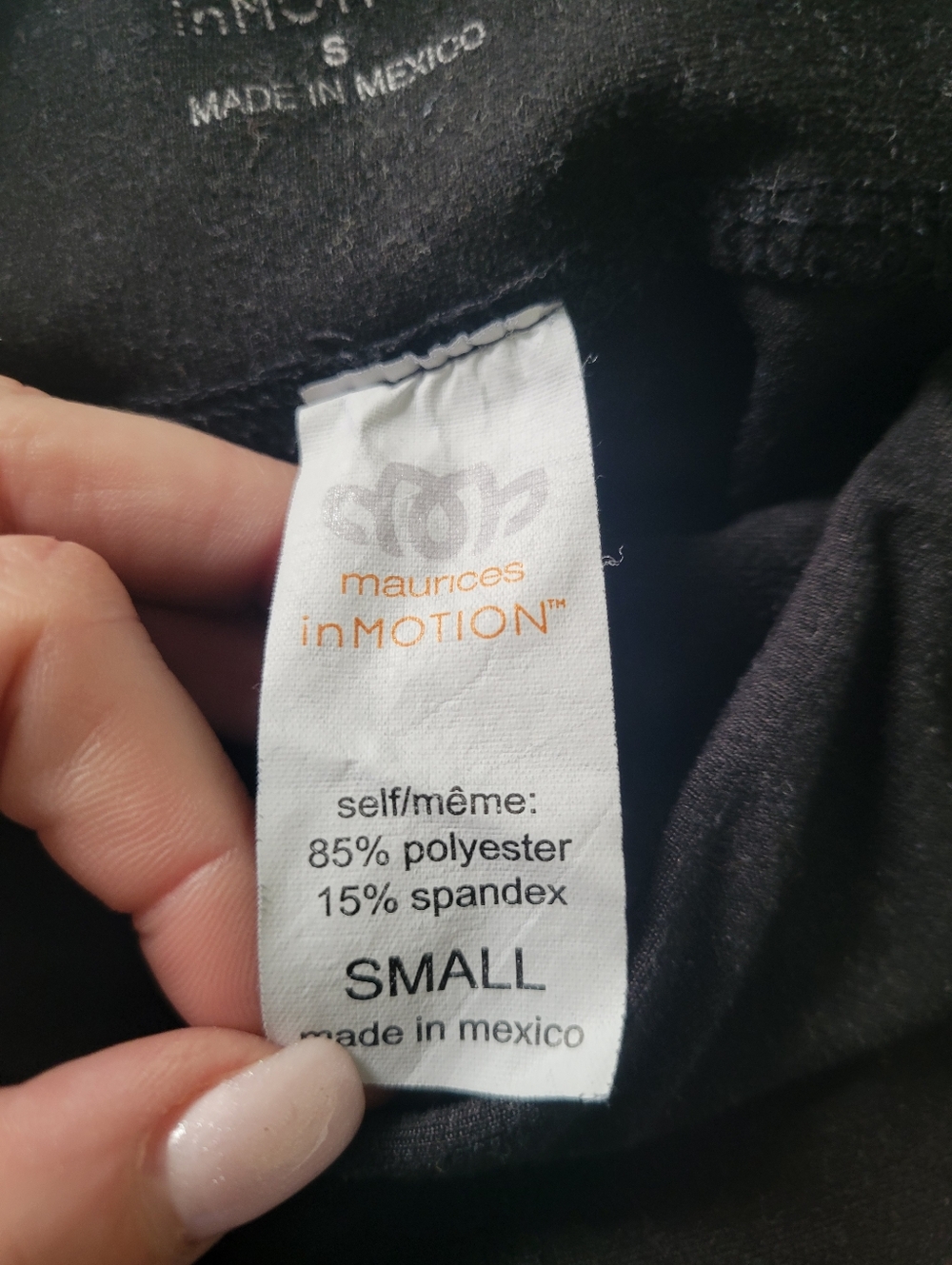 Maurices inMotion Black High Waisted Leggings Yoga Athletic Size S - Picture 5 of 8
